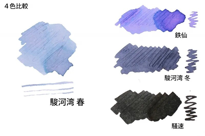 Kobayashi Shizuoka Original Fountain pen ink- Blue of Sugura Bay Spring