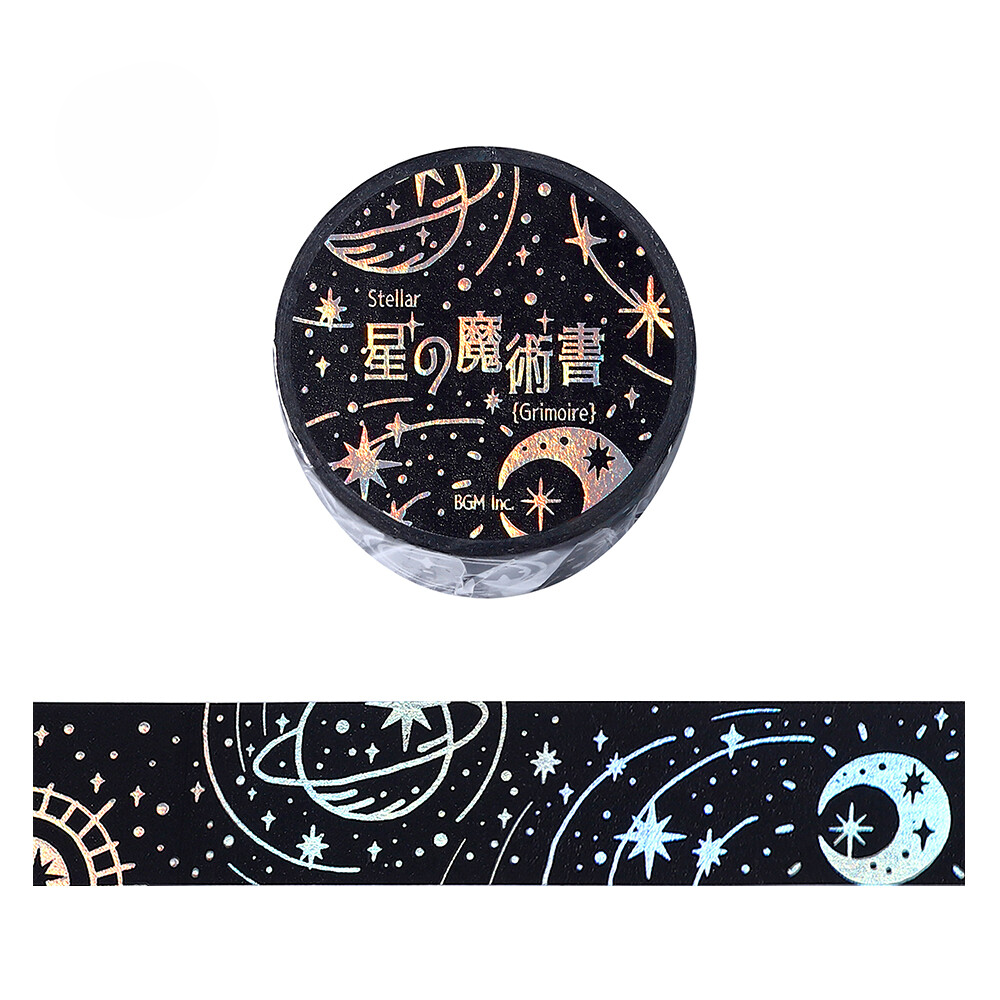 BGM Washi Tape Star Magic Black