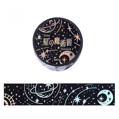 BGM Washi Tape Star Magic Black