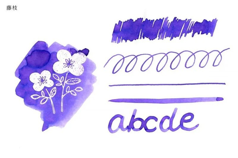 Kobayashi Shizuoka Original Fountain pen ink- Branch of Wisteria