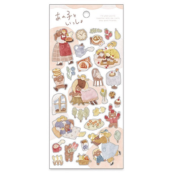 Mind Wave Sticker Sheet Girl With Bear