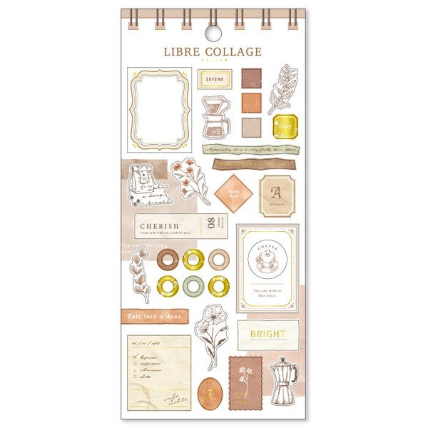 Mind Wave Sticker Sheet Libre collage Brown