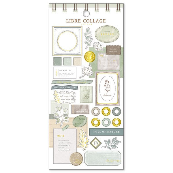 Mind Wave Sticker Sheet Libre collage Green