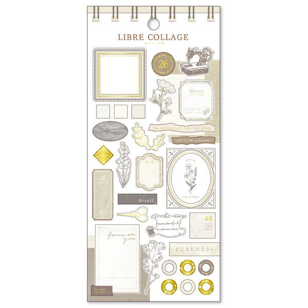 Mind Wave Sticker Sheet Libre collage Ivory