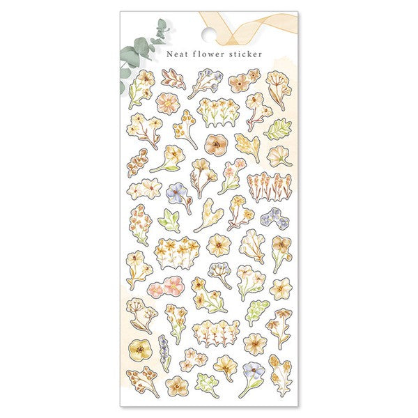 Mind Wave Sticker Sheet Neat Flower Beige