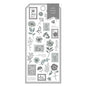 Mind Wave Sticker Sheet Oshibana Seal Charcoal
