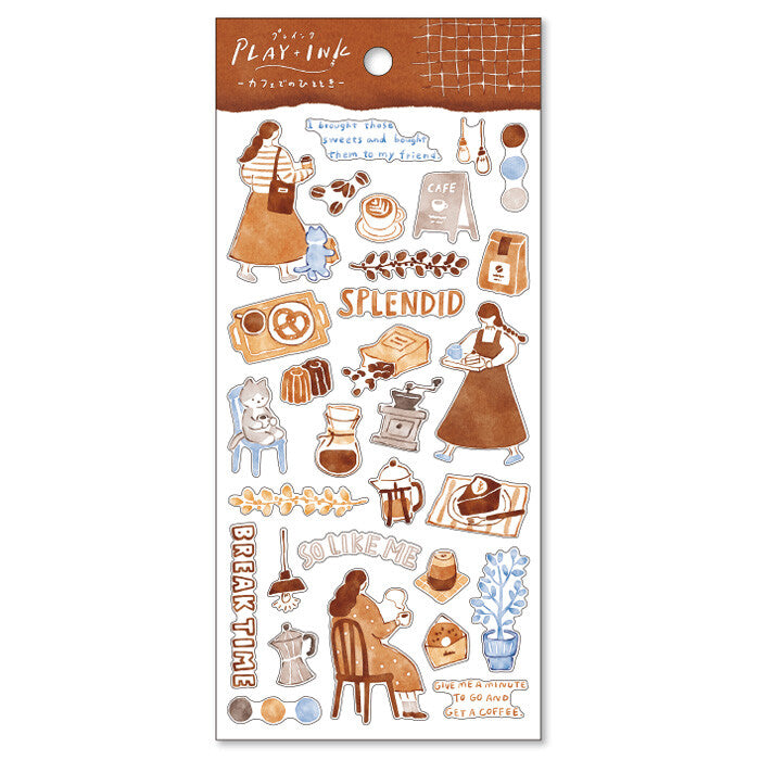 Mind Wave Sticker Sheet Play Ink A Moment At a Cafe