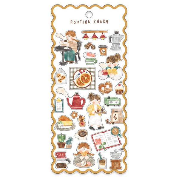 Mind Wave Sticker Sheet Routine Charm Coffee