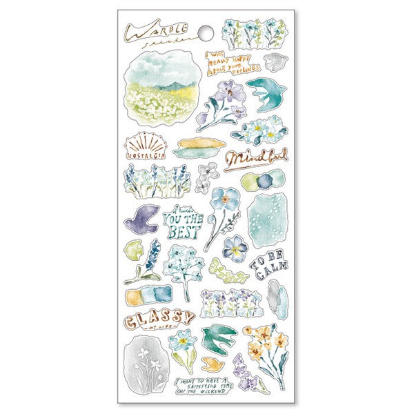 Mind Wave Sticker Sheet Warble Blue