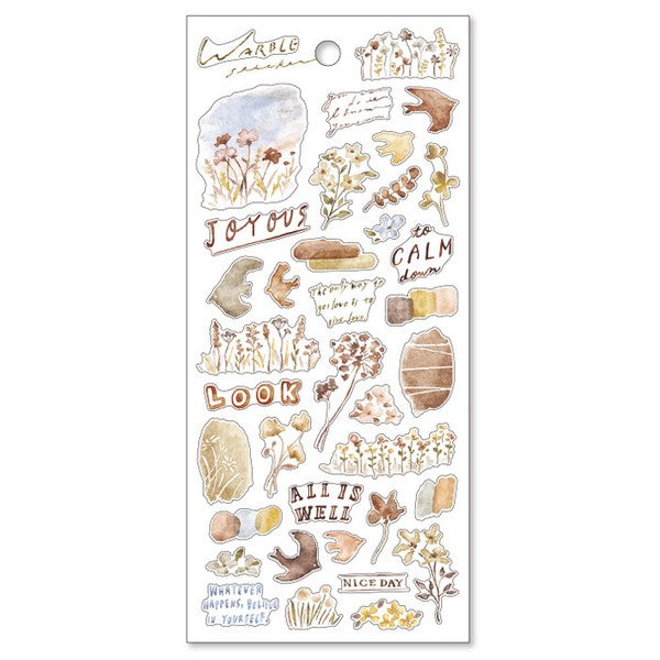 Mind Wave Sticker Sheet Warble Brown