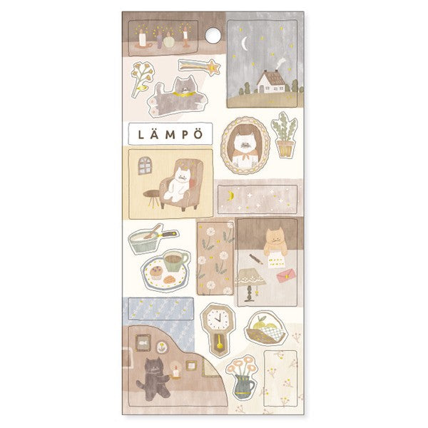 Mind Wave Sticker Sheet Lampo Night Cat