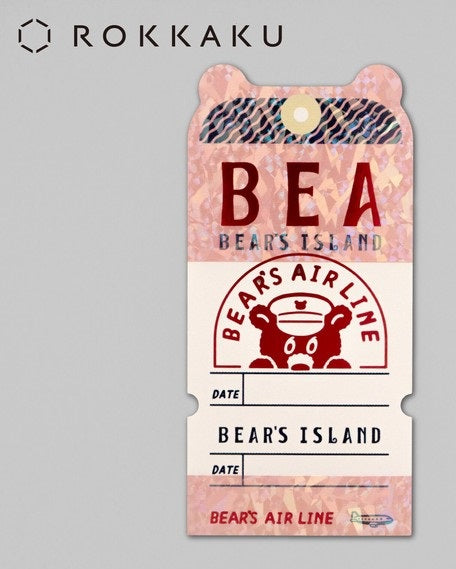 Rokkaku Bear Ticket sticker