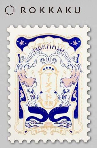 Postcard Rokkaku Retro Mermaid
