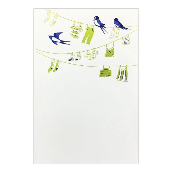 Postcard Rokkaku Swallow Clothig Line