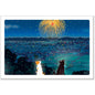Postcard Tabi-Neko Summer Fireworks