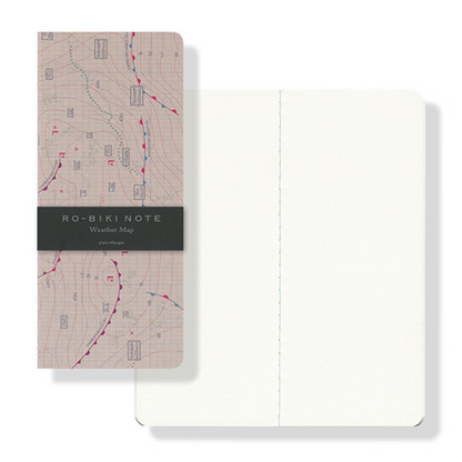 Ro-biki note notebook Weather Map Plain