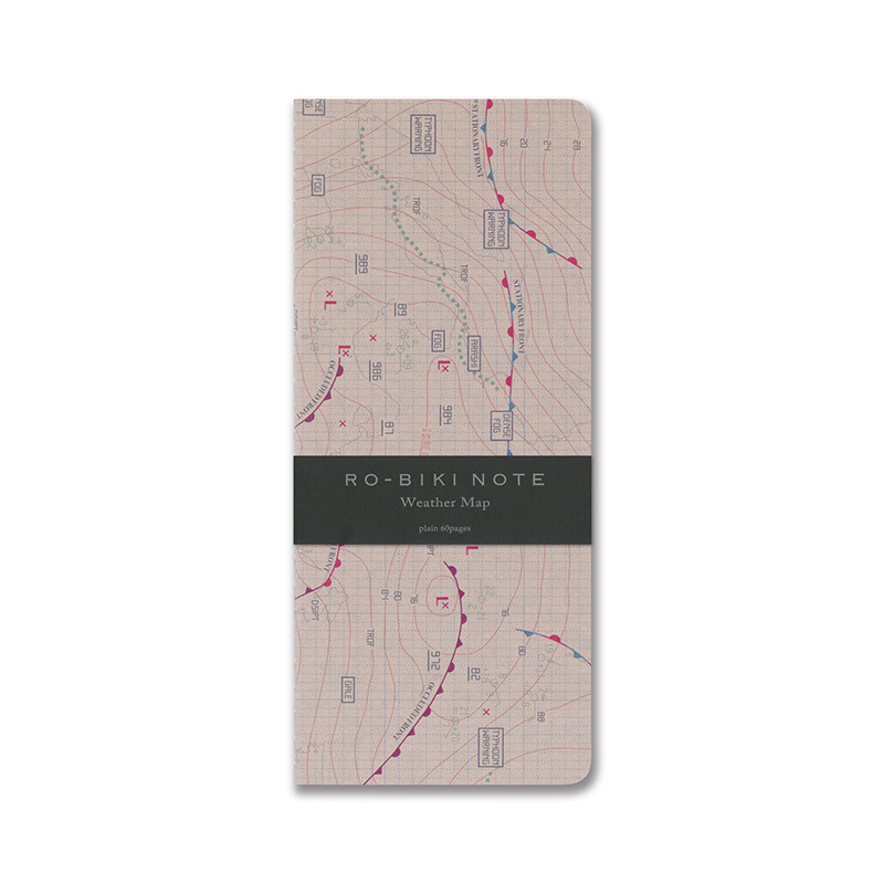 Ro-biki note notebook Weather Map Plain