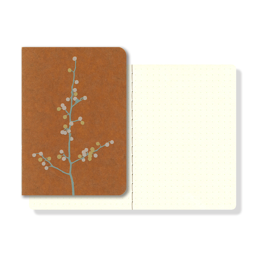 Ro-biki note notebook Passport Dotted Shape Series Branch Flowers