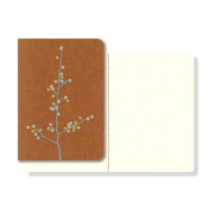 Ro-biki note notebook Passport Dotted Shape Series Branch Flowers