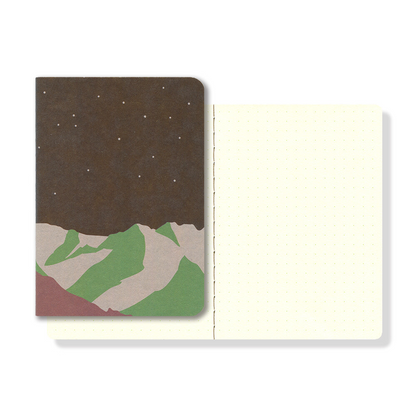 Ro-biki note notebook Passport Dotted Shape Series Mountain Night