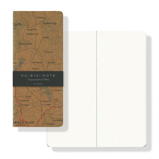 Ro-biki note notebook Topographical Map Plain