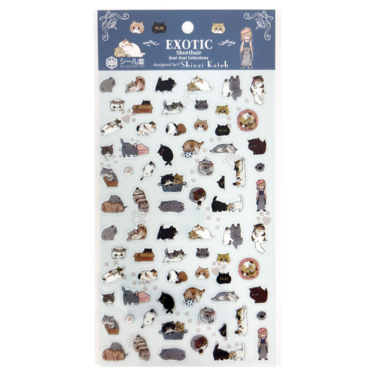 Seal Do Sticker Sheet Shinzi Katoh Exotic shorthair
