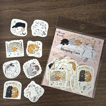 Seal Do Flake Stickers Shinzi Katoh Sleeping Cats