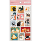 Square Seal Pine Box Sticker Sheet Cat