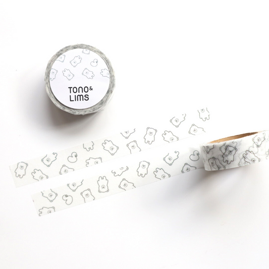 Forme. Washi Tono & Lims bear black & white