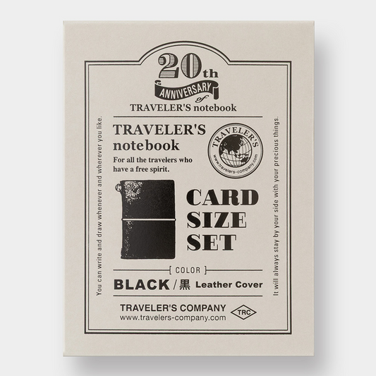 Travelers Notebook 20th Anniversary Card Size Black