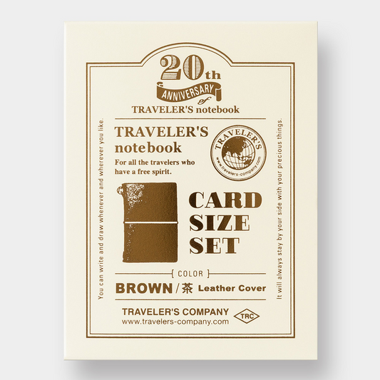 Travelers Notebook 20th Anniversary Card Size Brown