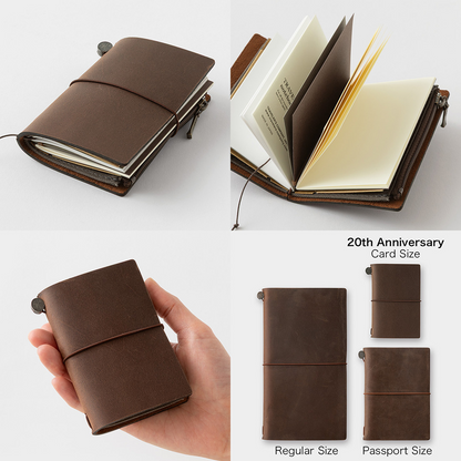 Travelers Notebook 20th Anniversary Card Size Brown