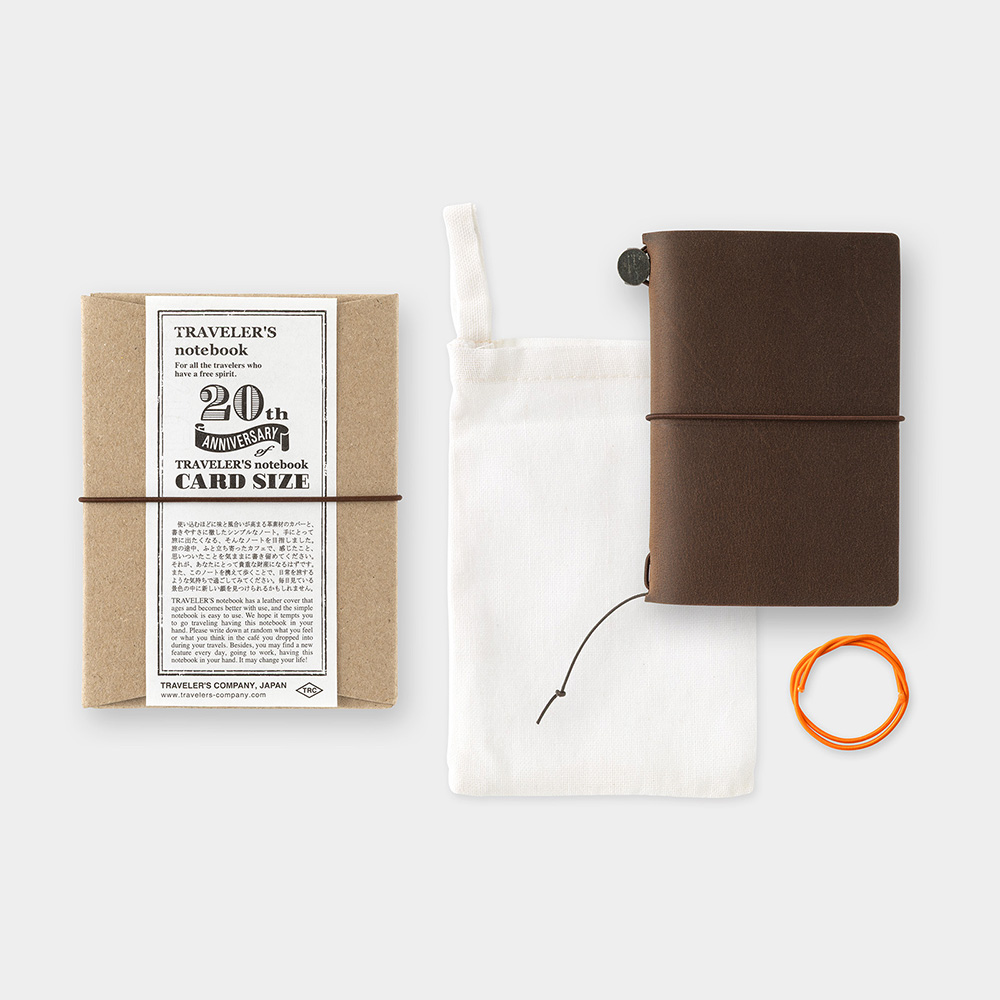 Travelers Notebook 20th Anniversary Card Size Brown