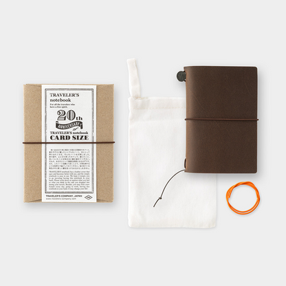 Travelers Notebook 20th Anniversary Card Size Brown
