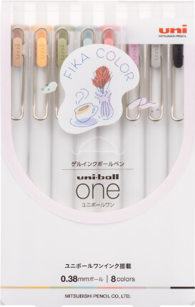 Uniball One Fika Color 0.38 mm set of 8