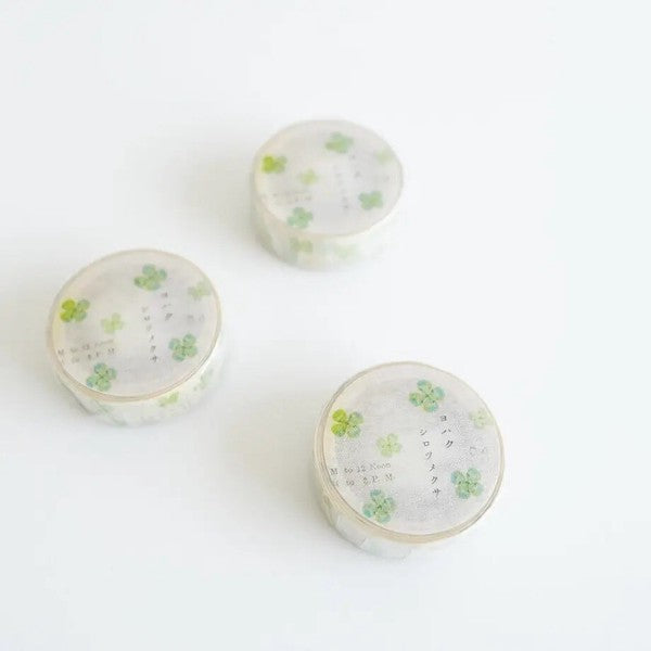 Yohaku Washi Tape White Clover