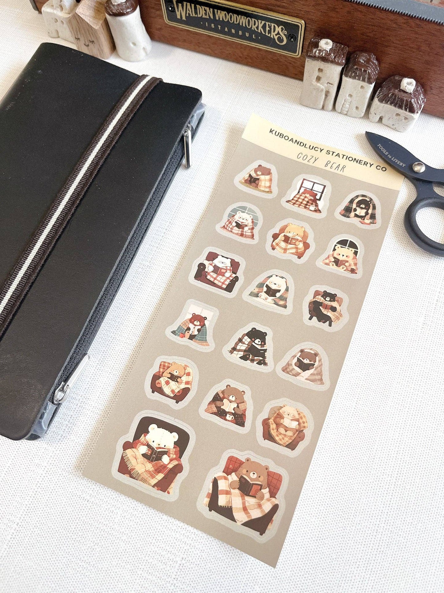 KuboandLucy Cozy Bear Sticker Sheet