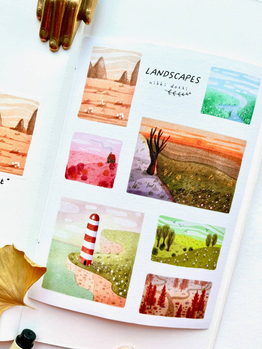 Nikki Dotti - Sticker Sheet - Landscapes