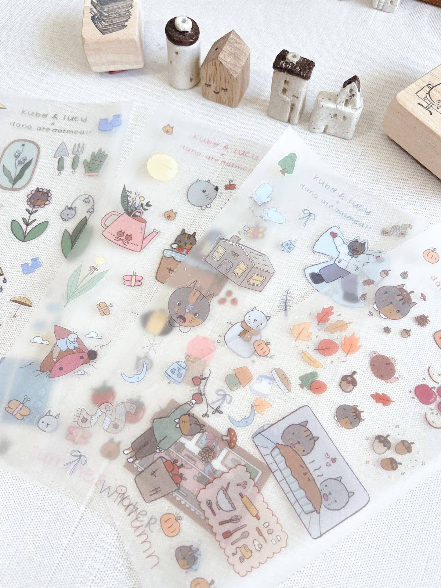 Kuboandlucy x Dana Ate Oatmeal Four seasons Sticker Sheet Spring