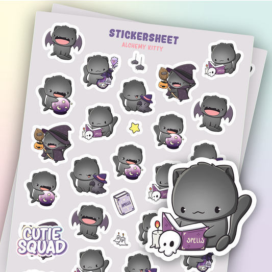 CutieSquad Sticker Sheet Alchemy Kitty