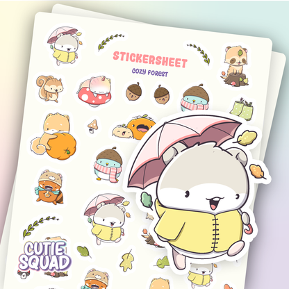 CutieSquad Sticker Sheet Cosy Forest