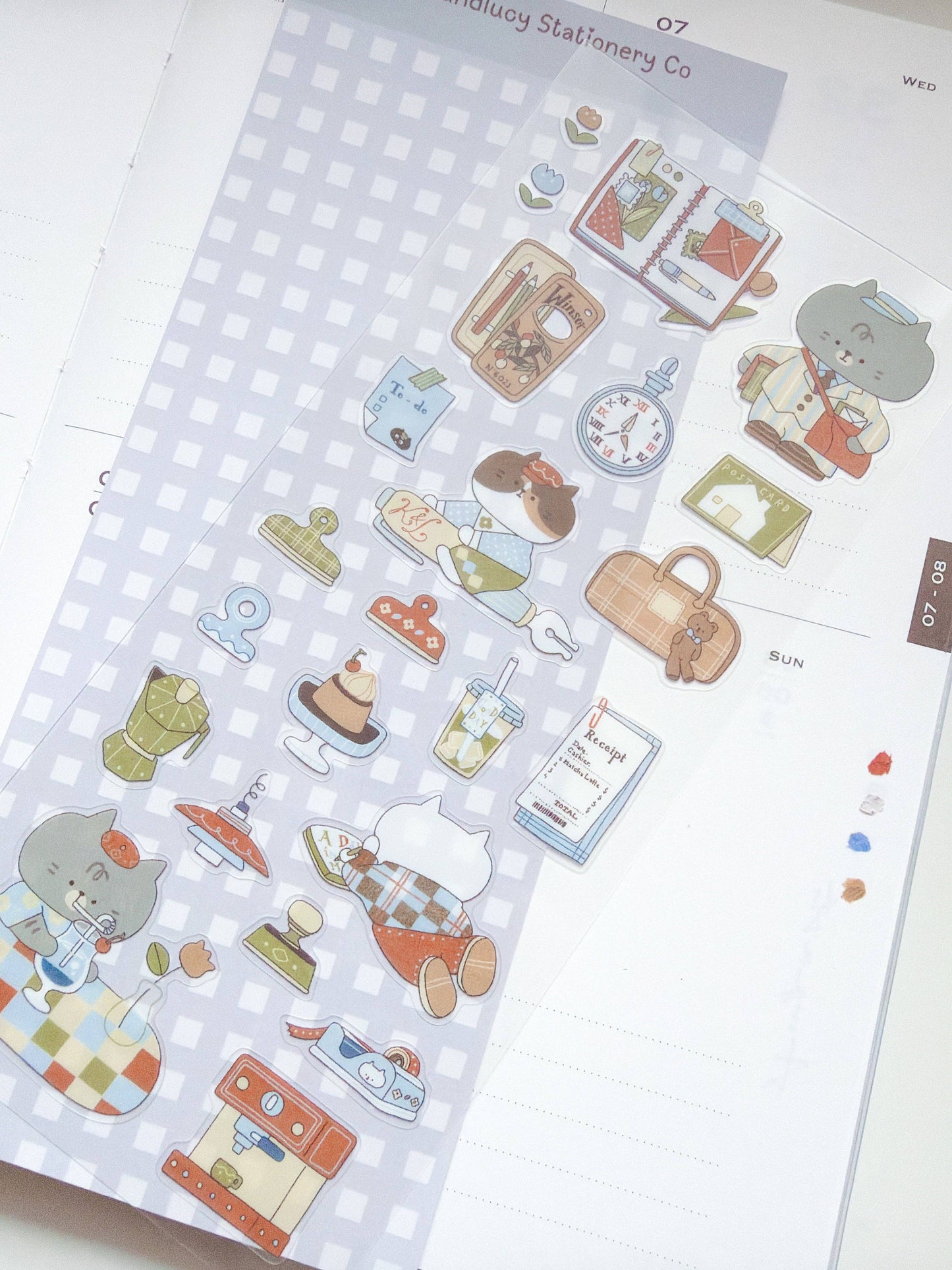 Kuboandlucy x Idiot Sandwich | Café Journaling Sticker Sheet