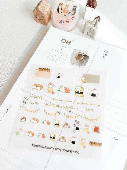 Kuboandlucy Stationery Co | Sticker Sheet Cookie Cat