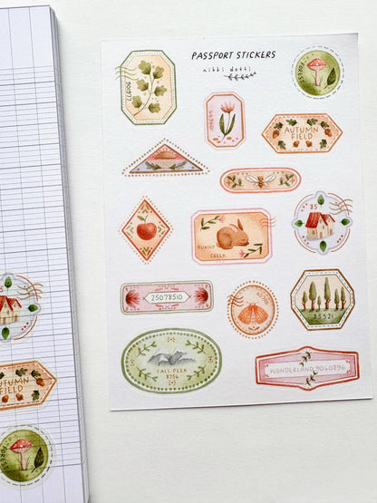 Nikki Dotti - Sticker Sheet - Passport