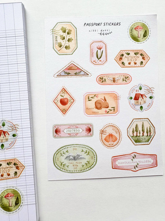 Nikki Dotti - Sticker Sheet - Passport