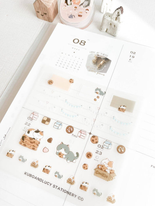 Kuboandlucy Stationery Co | Sticker Sheet Cookie Cat